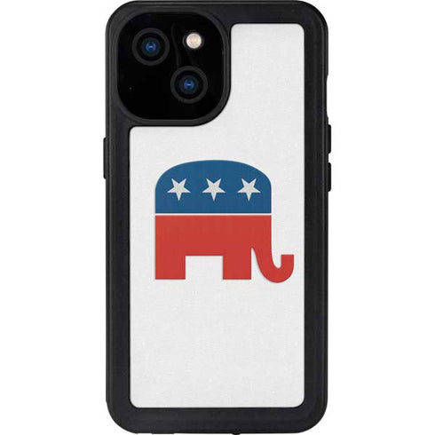 Republican Elephant iPhone 15 Waterproof Case